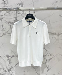 Ralph Lauren / 26 New Polo Collar Embroidered Pony Knit Short Sleeve