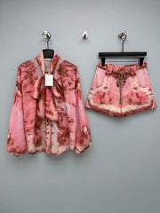 zimmermann/26 New Pink-Brown Gradient Tie-Dye Set