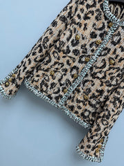 Chanel/26 Latest Retro Leopard Print Tweed Jacket