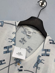 Hermès/26 New Equestrian-Style Lightweight V-Neck Knit Cardigan