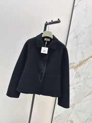 Hermès/Fall-Winter Latest Embroidered Reversible Wool Coat