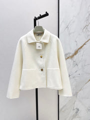 Hermès/Fall-Winter Latest Embroidered Reversible Wool Coat
