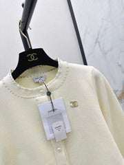 chanel/26 Early Autumn Latest Heavy Beaded Knit Long Sleeve Cardigan