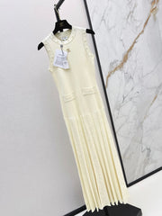Chanel / 26 Early Autumn Latest Heavy Beaded Sleeveless Knit Dress