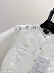 Chanel/26 Early Autumn Latest Hollow Floral Jacquard Knit Cardigan