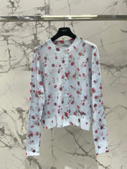 Dior/New Ombre Floral Print Knit Cardigan