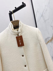 Loro Piana / New Elegant Stand-Collar Wool Blend Coat