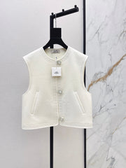 Hermès / 26 Fall-Winter Latest Double-Sided Wool Vest