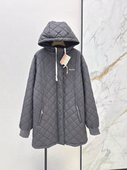 MiuMiu/26 Latest Hooded Mid-Length Oversized Cotton Jacket