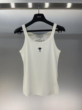 Knitted vertical stripes slim camisole
