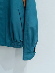 Peacock Blue Color-Blocked Jacket