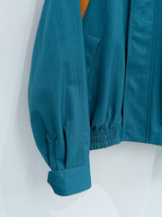 Peacock Blue Color-Blocked Jacket