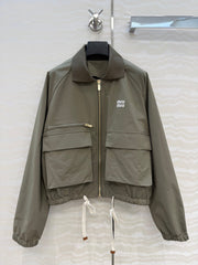 Dark green jacket and skirt set