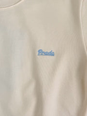 Creamy yellow simple short-sleeved shirt