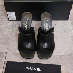 Open-toe high-heeled mules