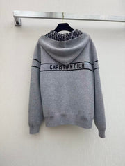 Dior/Reversible Cashmere Knit Hooded Jacket