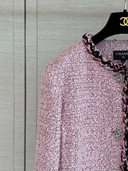 Pink Tweed Cropped Jacket