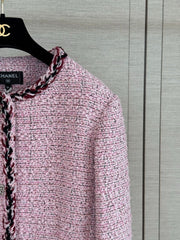 Pink Tweed Cropped Jacket