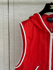 Red Hooded Vest