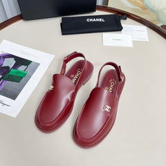 Satchel-Buckle Loafer Mules