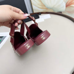 Satchel-Buckle Loafer Mules