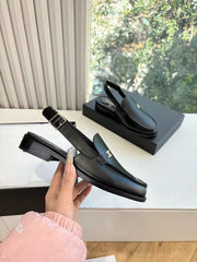 Rhinestone Loafer Sandals