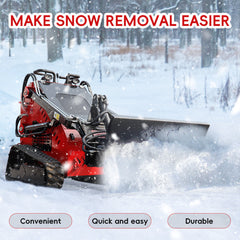 MMS Hydraulic Skid Steer Snow Plow, 30° Left & Right for MMS Skid Steer Loader