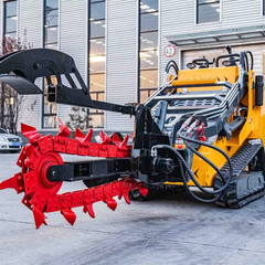 MMS Skid Steer Hydraulic Excavator Trencher,26-Tine Trencher