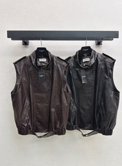 Yves Saint Laurent/26 Early Spring Latest Leather Vest
