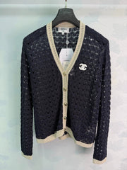 Chanel/26 Early Autumn New V-Neck Sleeveless Knit Cardigan