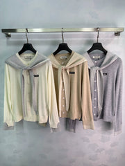 MiuMiu/26 Early Autumn New Striped Shawl Knit Cardigan