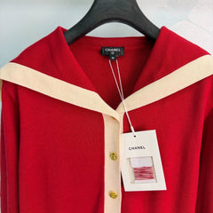Chanel / Red Knitted Cardigan