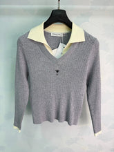 Dior / 26 Early Autumn New V-Neck Long-Sleeve Knit Sweater
