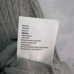 Miu Miu / Denim Patchwork Cable Knit Long Sleeve