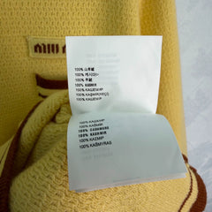 MiuMiu/26 Early Autumn New Color-Block Polo Collar Openwork Knit Top