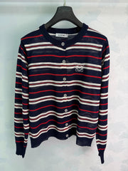 Loewe/26 Early Autumn New Striped Long-Sleeve Cardigan