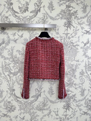 Camellia flower brooch woven outer jacket