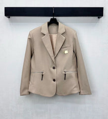Louis Vuitton / 26 New Leather Buckle Pleated Blazer