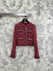 Camellia flower brooch woven outer jacket