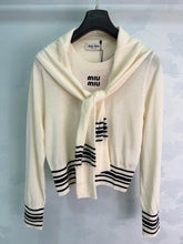 MiuMiu/26 Early Autumn New Hollow Knit Polo Shirt