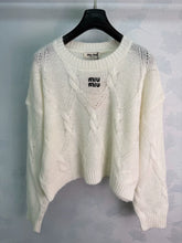 MiuMiu/26 Early Autumn New Patchwork Knit Sweater