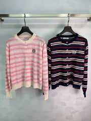 Loewe/26 Early Autumn New Striped Long-Sleeve Cardigan