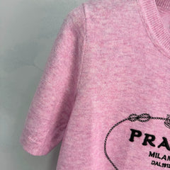 Prada/26 Early Autumn New Logo Knit Short Sleeve