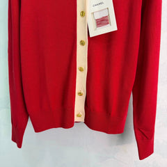Chanel / Red Knitted Cardigan