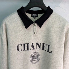 Chanel/26 Early Autumn Polo Collar Loose Sweater