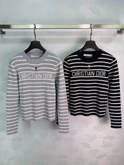 Dior/26 Early Autumn New Striped Knit Long Sleeve