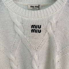 MiuMiu/26 Early Autumn New Patchwork Knit Sweater