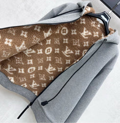 Louis Vuitton/26 New Hooded Teddy Lamb Fleece Jacket