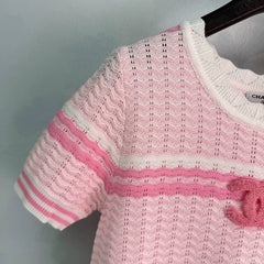 Chanel/26 Early Autumn New Knit Short Sleeve