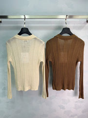 Chanel /26 Early Autumn New Lapel Knit Long Sleeve Sweater